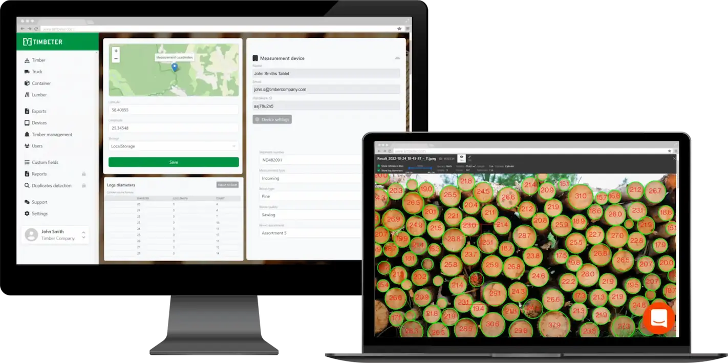 Digital supply chain management for timber