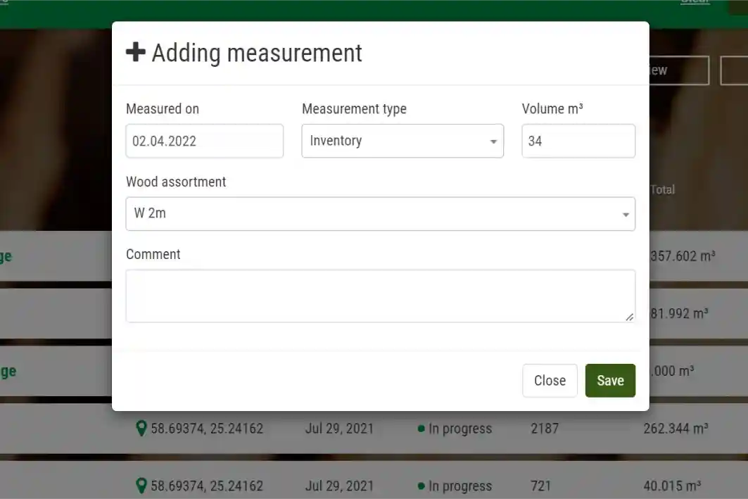 Manual measurement