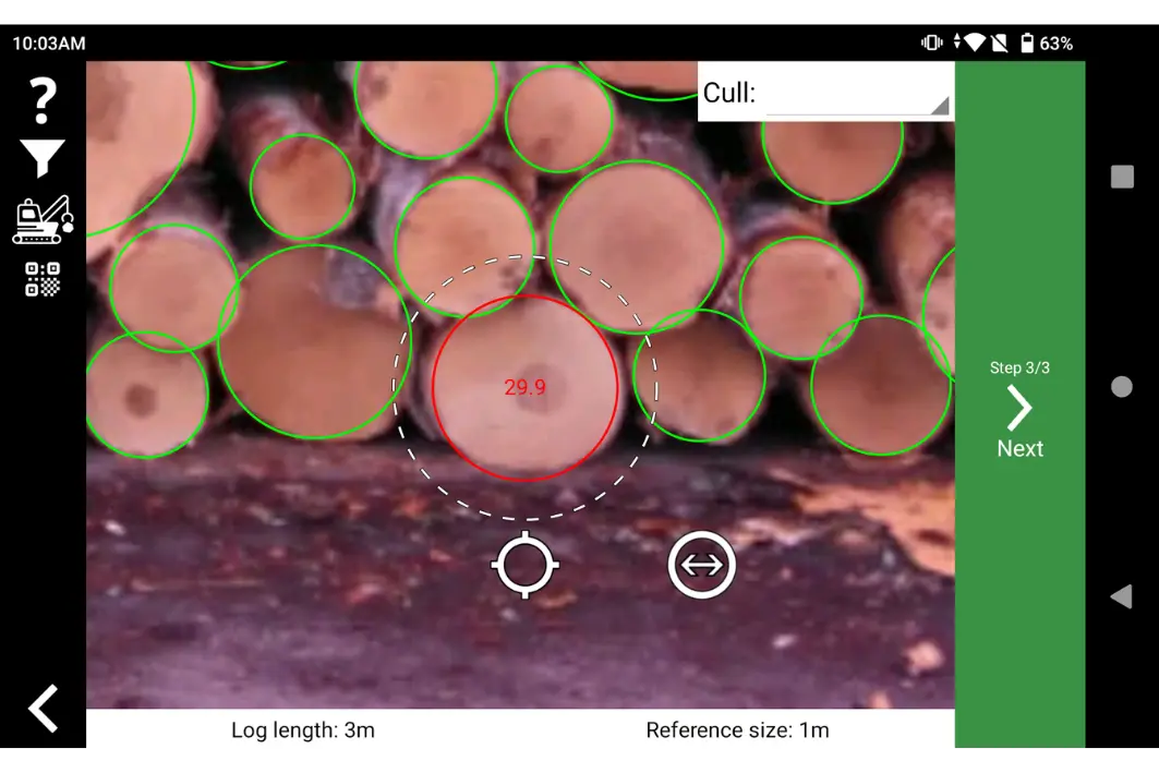  Adjust log circles (if needed)