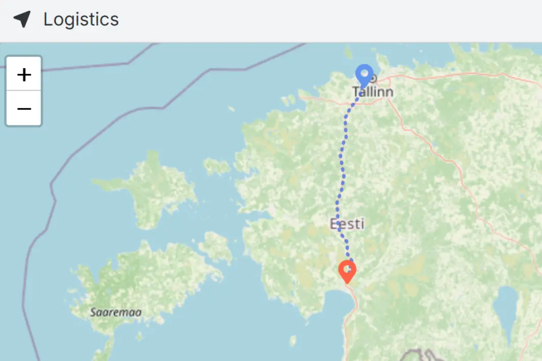 Logistics tracking: real-time truck movement from load to delivery. 