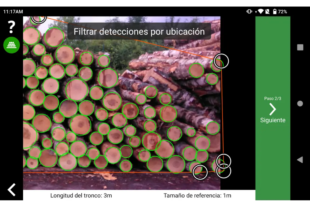 Ajusta el área de interés