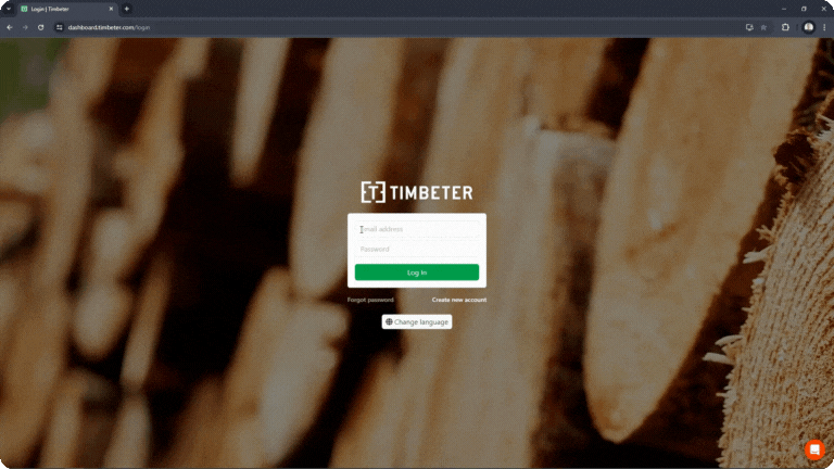 How to log in to Timbeter Dashboard